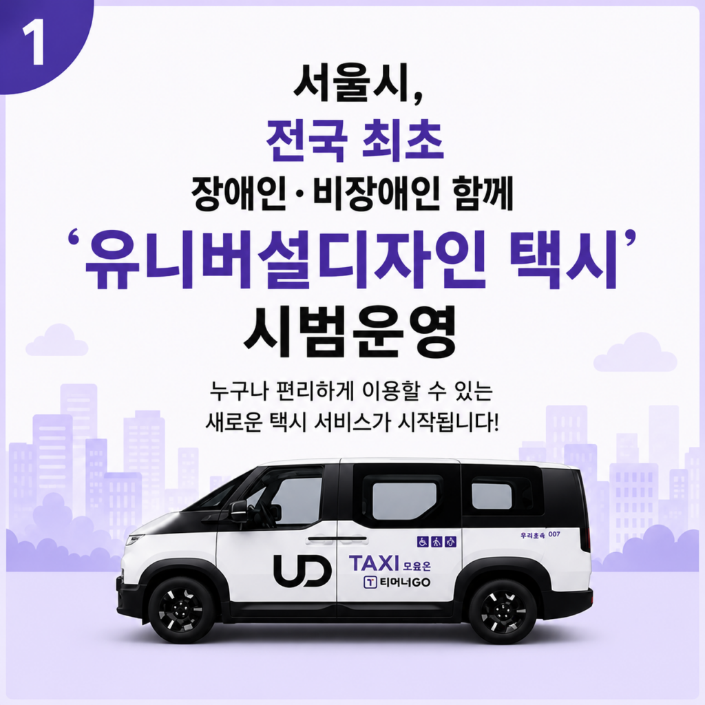 장애인과 비장애인이 함께 이용할 수 있는 새로운 택시 서비스가 시작됩니다.