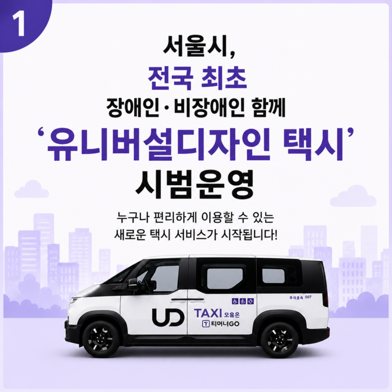 서울시, 전국 최초 장애인, 비장애인 함께 '유니버설디자인 택시' 시범운영